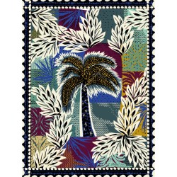 Jamaican palm tree poster