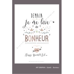 Affichette Citation Bonheur Anisette Design